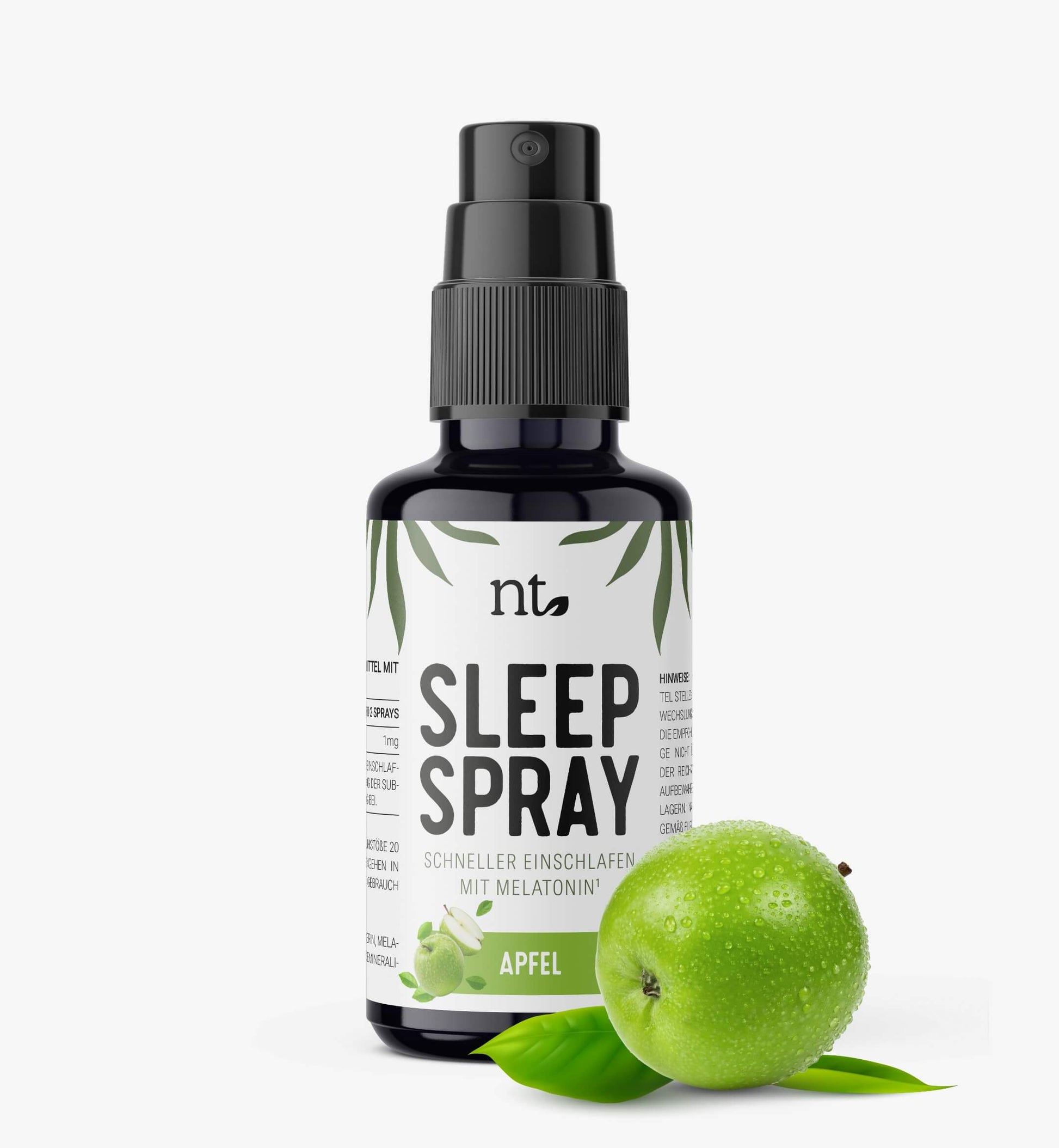 Sleep Spray Geschmack Apfel naturtheke, melatonin spray, melatonin einschlaf spray, schlafspray, einschlafspray, sleep spray, schlaf spray, melatonin spray mit Geschmack