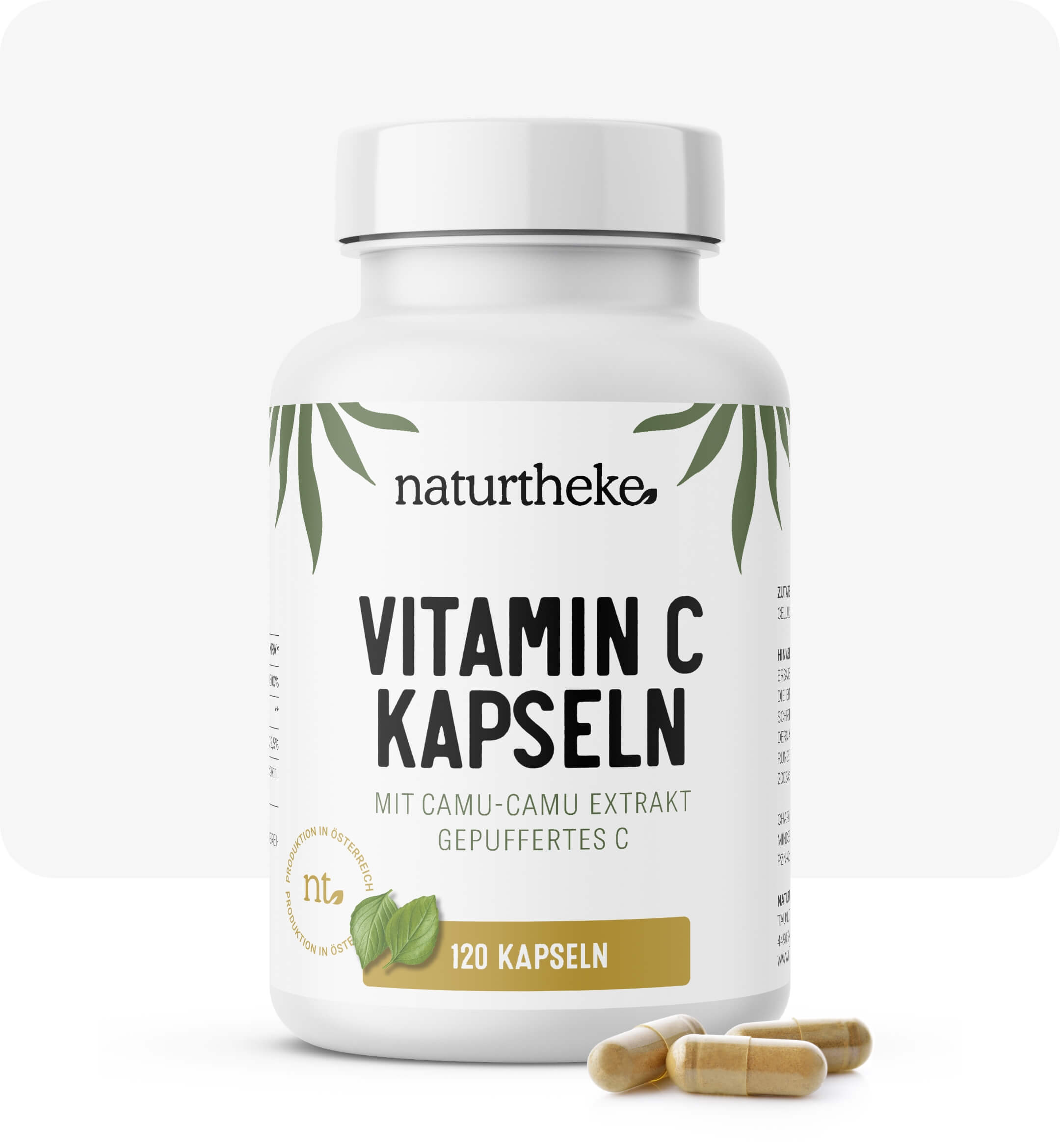 vitamin c naturtheke, vitamin c tabletten, gepuffertes vitamin c, vitamin c kapseln, vitamin c kaufen, vit c, vitamin c hochdosiert, vitamin c kapseln mit CamuCamu Extrakt